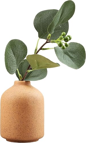 Ceramic Vase - Simple Vase for Flowers Plants, Small Modern Minimalist Ceramic Vase, Dried Flower Vase, Flower Arrangement Decorative Shooting Props, Best Decoration (Brown)