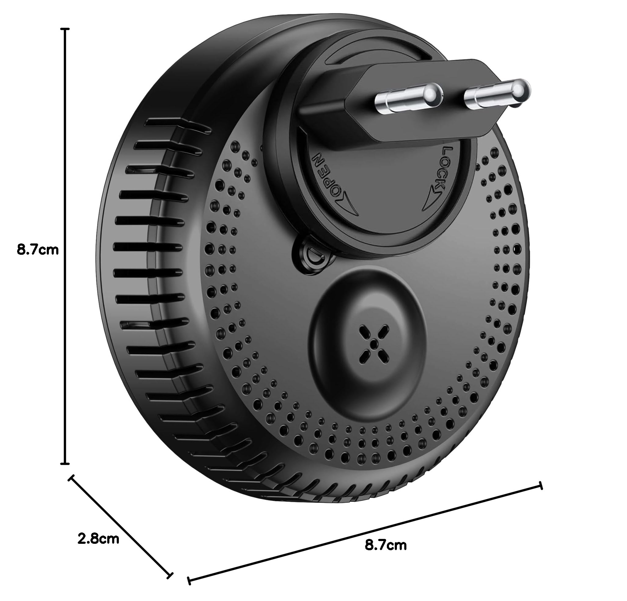 5in1 Rauchmelder CO-Melder Gasmelder und Temp Feuchtigkeits-Sensor für Haus | Plug in Rauch CO Gas Kohlenmonoxid-Detektor mit Batterie, HD-Bildschirm, Temp Feuchtigkeits-Sensor für Home Hotel RV HD13