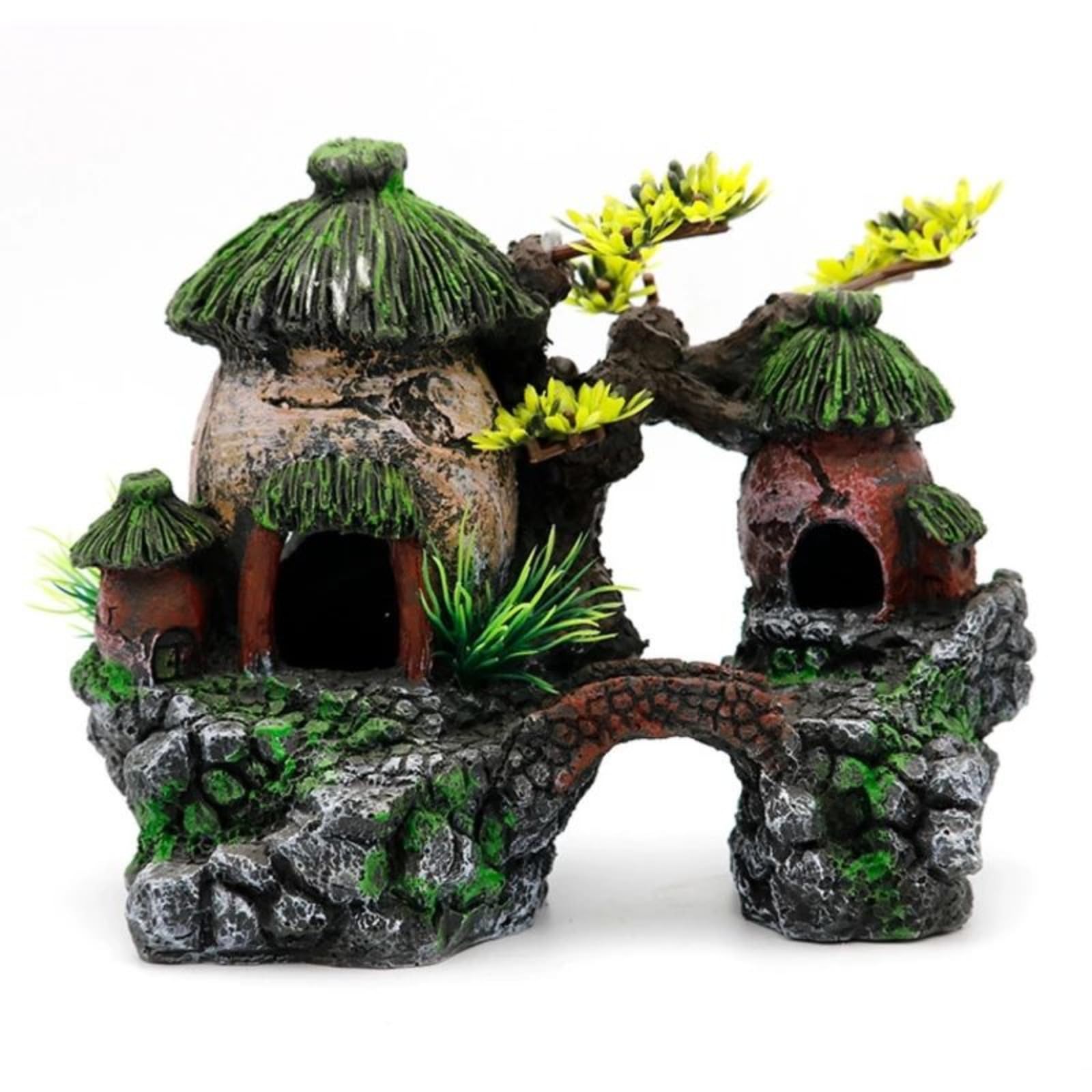 Aquascaping - Set di decorazioni per acquario in resina, 20 cm
