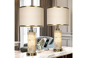 Elegant Stone Nightstand Ensembles with Ambient Night Light