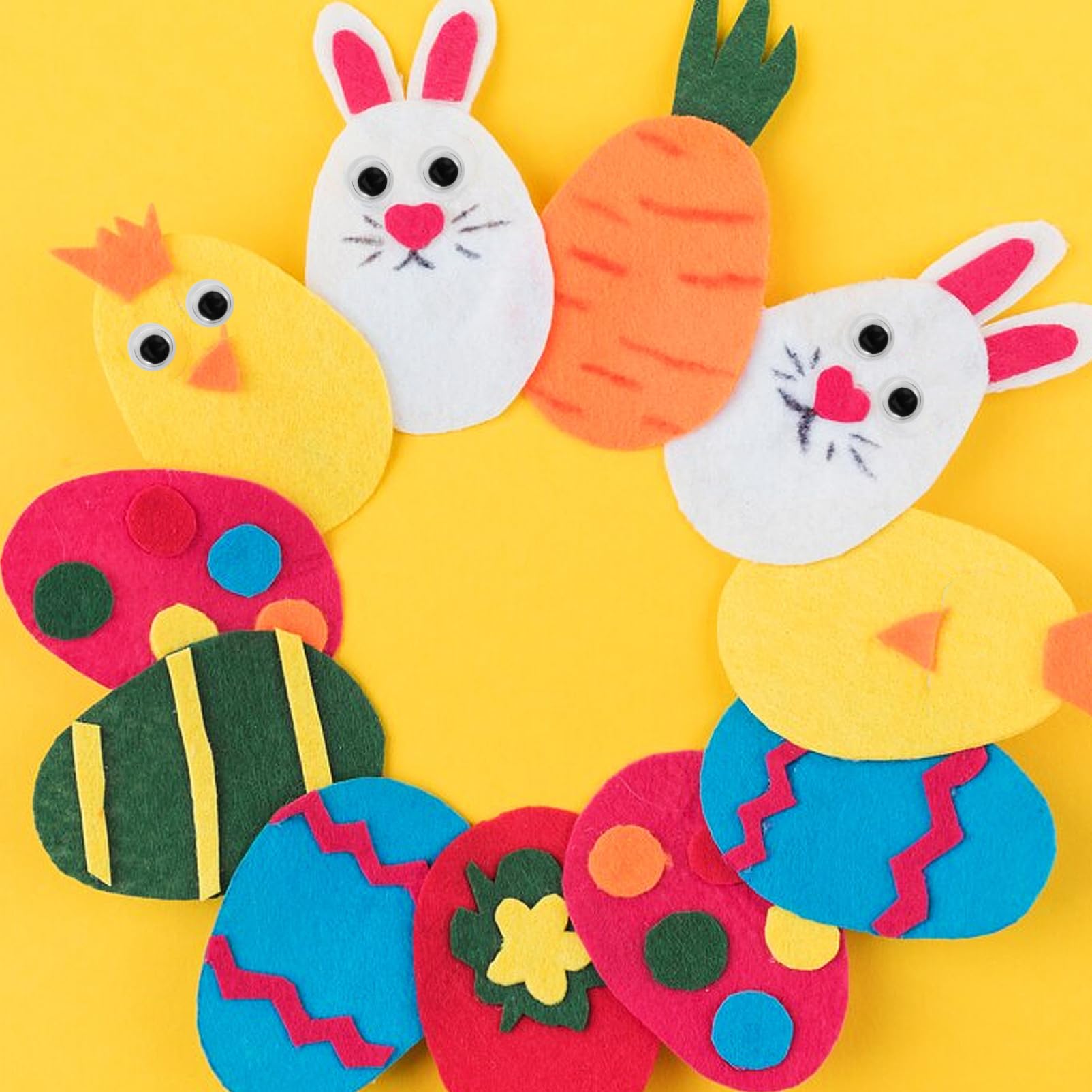 HAWILLOSCH Fun Wiggle Eyes Stickers 400pcs Plastic Doll Eyes Strong Adhesive Backing Easy to Use for Crafts