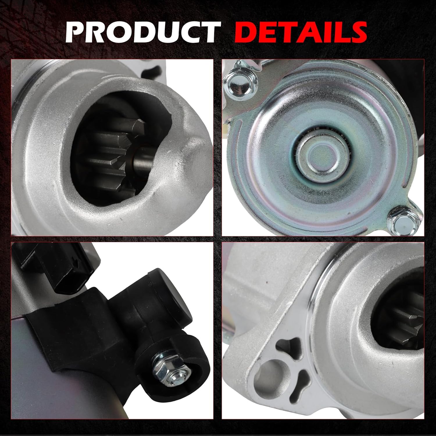 10914N Starter Fit for Accord 2013-2017 2.4L for CR-V 2015-2016 2.4L for Civic 2016-2019 2.0L Car Engine Motor Replacement 12V 1.6KW 15T Replace SM74009 S80548 10914