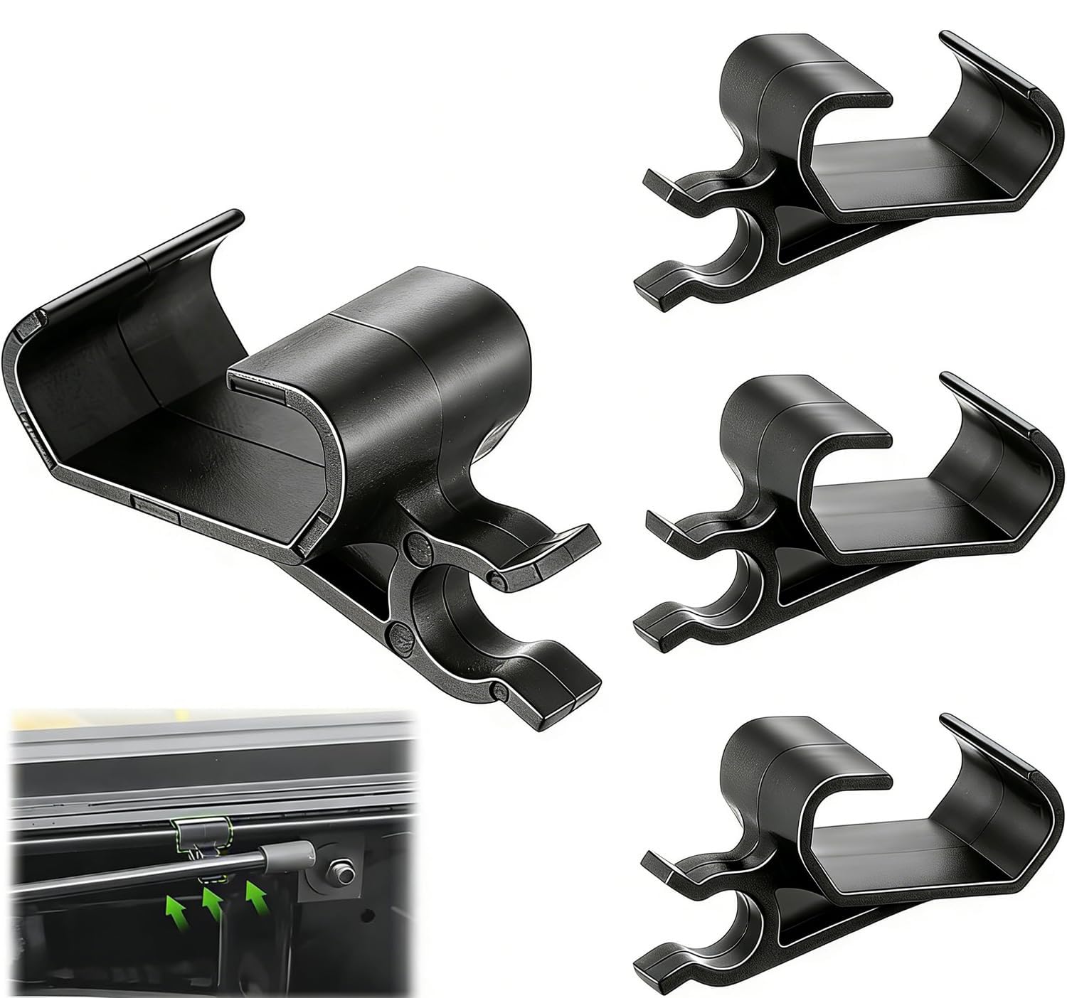 351B0024 Prop Rod Clips Set Truck Bed, Tonneau Cover Prop Rod Clips, Compatible with RealTruck BAK BAKFlip MX4, Undercover Ultra Flex Hard Folding Truck Bed Tonneau Cover (4 Pcs)