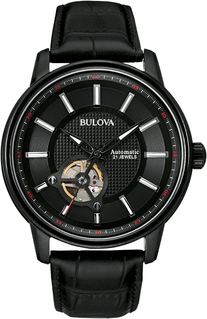 Men's Classic Automatic Watch with Leather Strap
