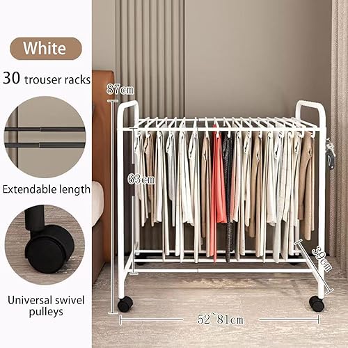 Miniatura 2 de Slide Out Pants Rack Closet Hanger Bar Pull Trousers Tie Belts Scarf Racks Top Mounted Wardrobe Clothes for Closet Retractable,Retractable Pants