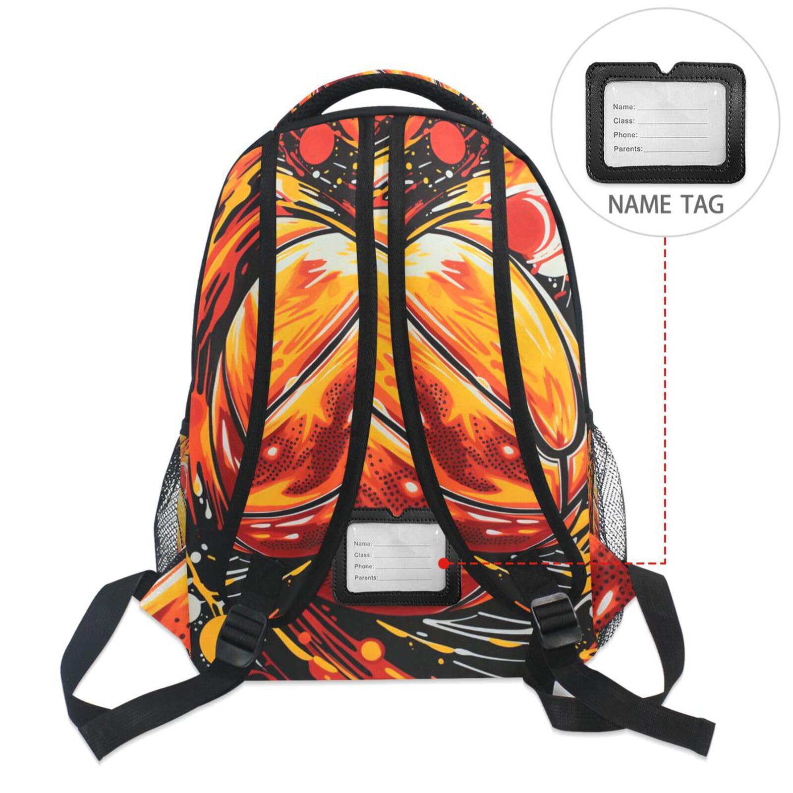 Focoso Basket Spinning Artistico Zaino per Bambini Studente Scolastico Zaino da Bookbag Borsa Del Libro per Viaggio Teenager Ragazze Ragazzi Capretto