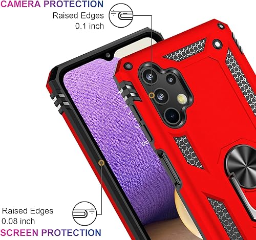 Miniatura 3 de IKAZZ Funda para Galaxy A32 5G con protector de pantalla, grado militar, a prueba de golpes, pasa 16 pies de prueba de caídas funda protectora con