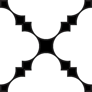 Mi Alma Black and White Tile Stickers Peel and Stick Tile Stickers 24 PC Set backsplash Tile Decals Bathroom & Kitchen Vinyl Wall Decals Just Peel Stick Home Decor (X Tile Decals, 6x6 Inch)