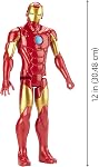 Marvel Avengers Titan Hero Series Iron Man Action Figure, 12-Inch Toy, Inspired by Marvel Universe, for Kids Ages 4 and Up