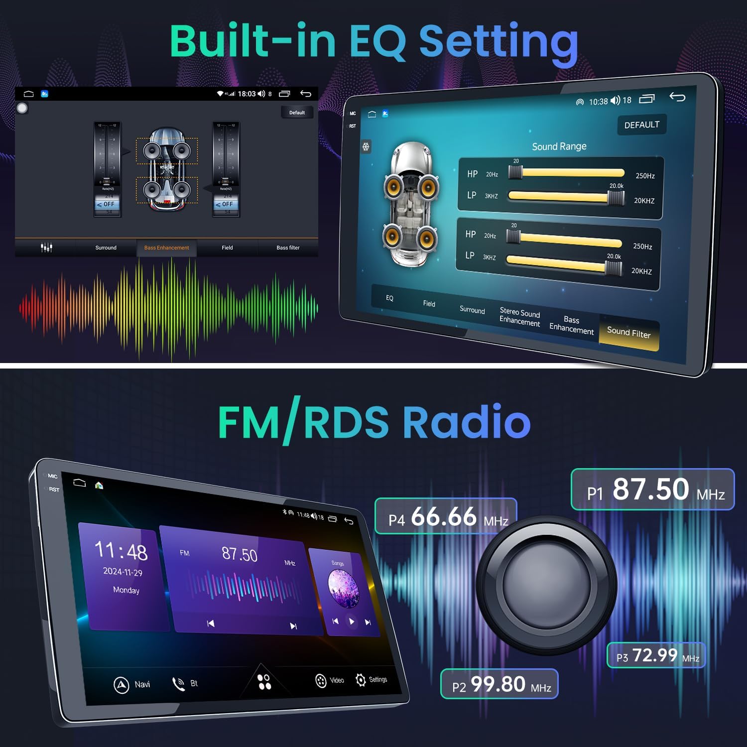 Car Radio for Dodge Ram 1500 2500 3500 2002 2003 2004 2005: 9 Inch 1280x800 IPS Touchscreen for Ram Stereo Upgrade with Wireless CarPlay/Android Auto Bluetooth WiFi GPS FM 1080P Backup Camera