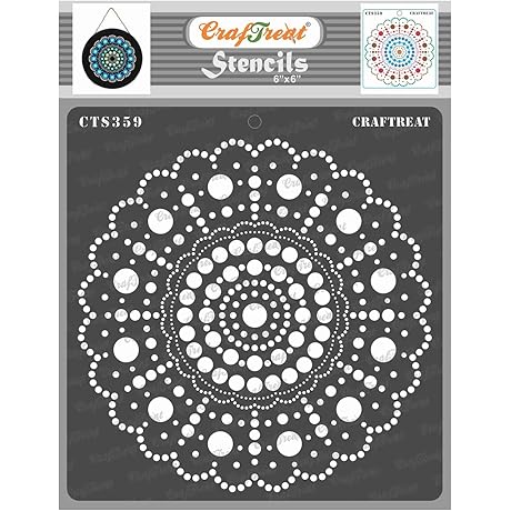 CrafTreat Dot Mandala Stencils for Perfect Painting