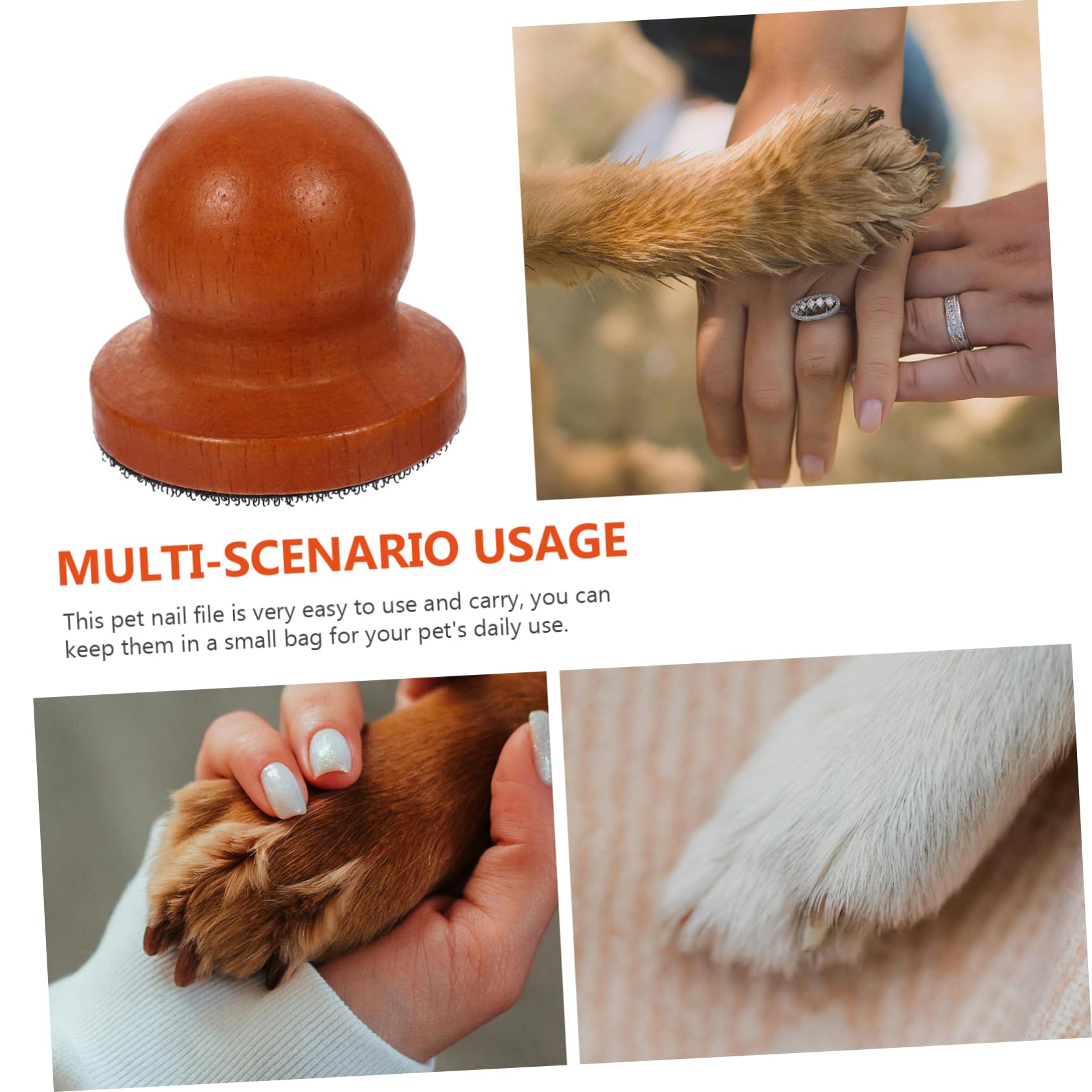 BESPORTBLE 5juegos Uñas para Perros y Gatos De Uñas De Madera para Mascotas Pequeñas Medianas y Herramienta y Segura para Cuidado Patas De Tus Mascotas