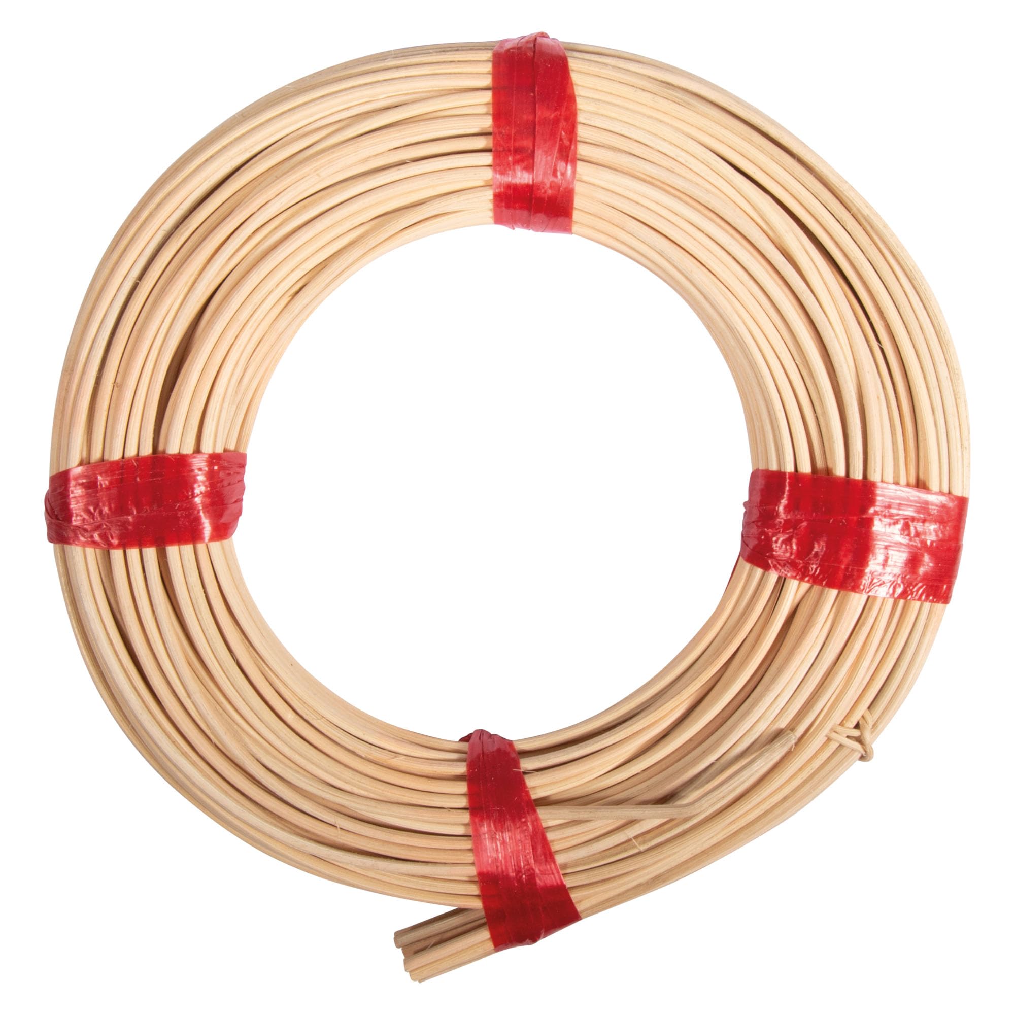 Rayher Coil of Round Rattan Reed for Basket Making and Weaving, Coil of Reeds 125g, Round Reed for Basketry, Diameter 2.8mm, No 7, natural, 6502700