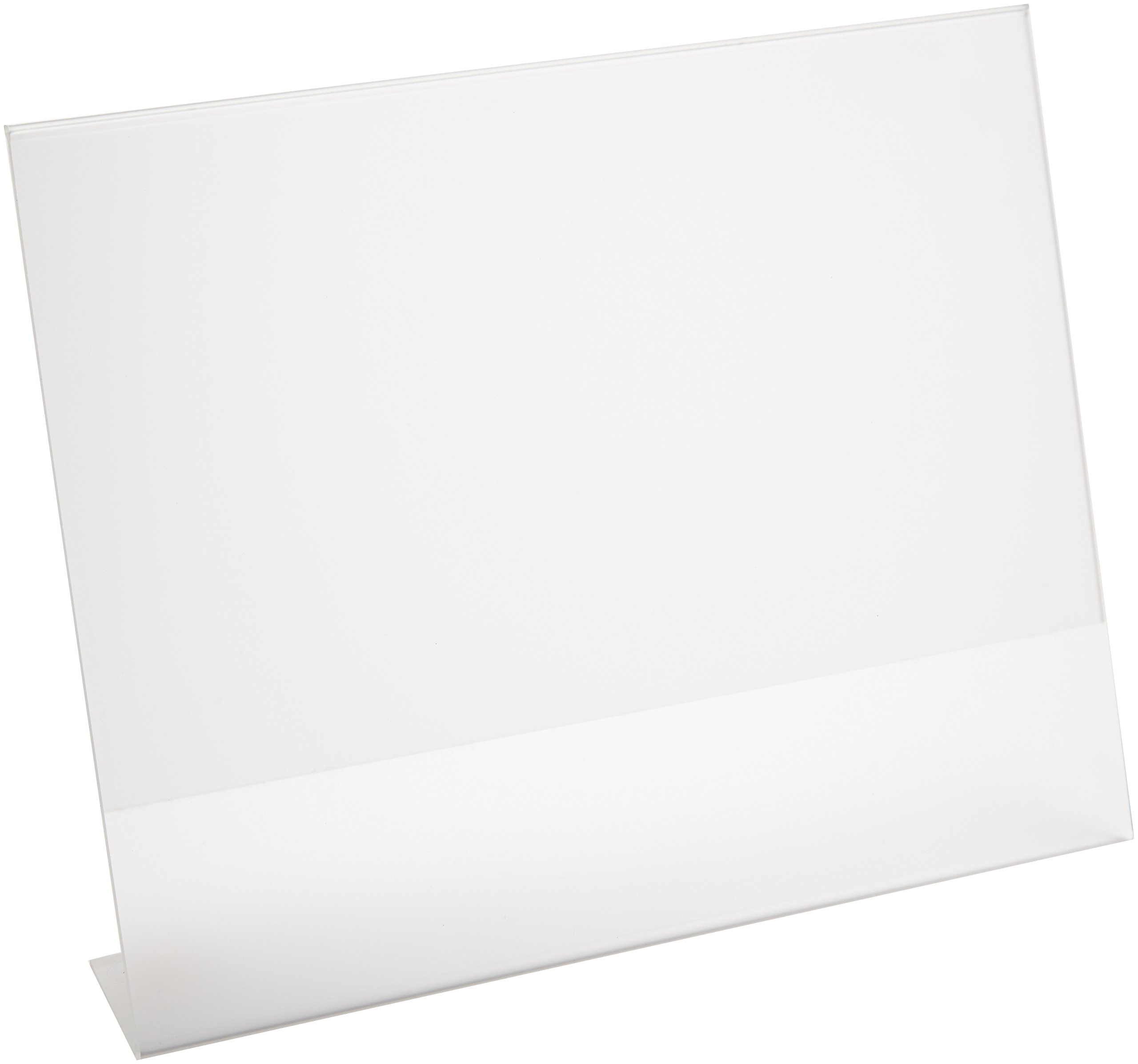 Soporte de marketing para carteles, visualización de fotos, señalización publicitaria, encimera, mesa, múltiples bolsillos, carga lateral, parte trasera inclinada, 11 pulgadas de ancho x 8.5 pulgadas