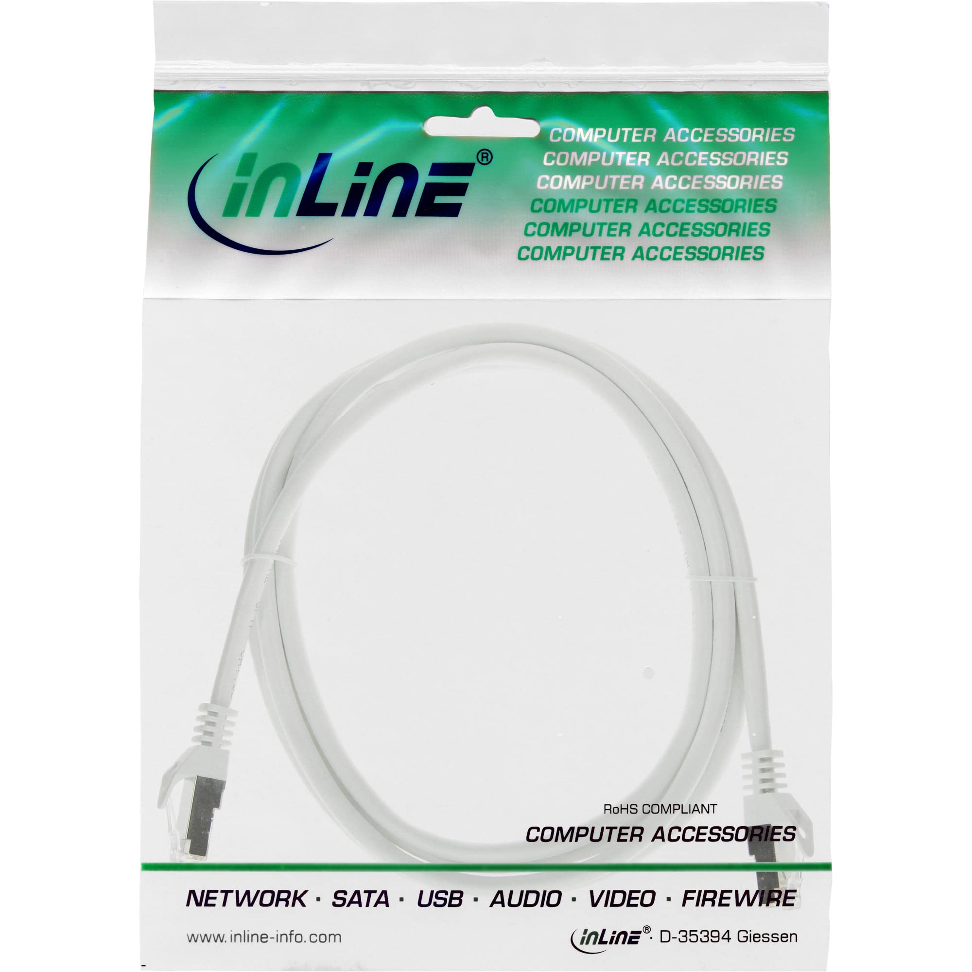 Inline Patch Cable Cat. 5E SF/UTP White 1.5 m