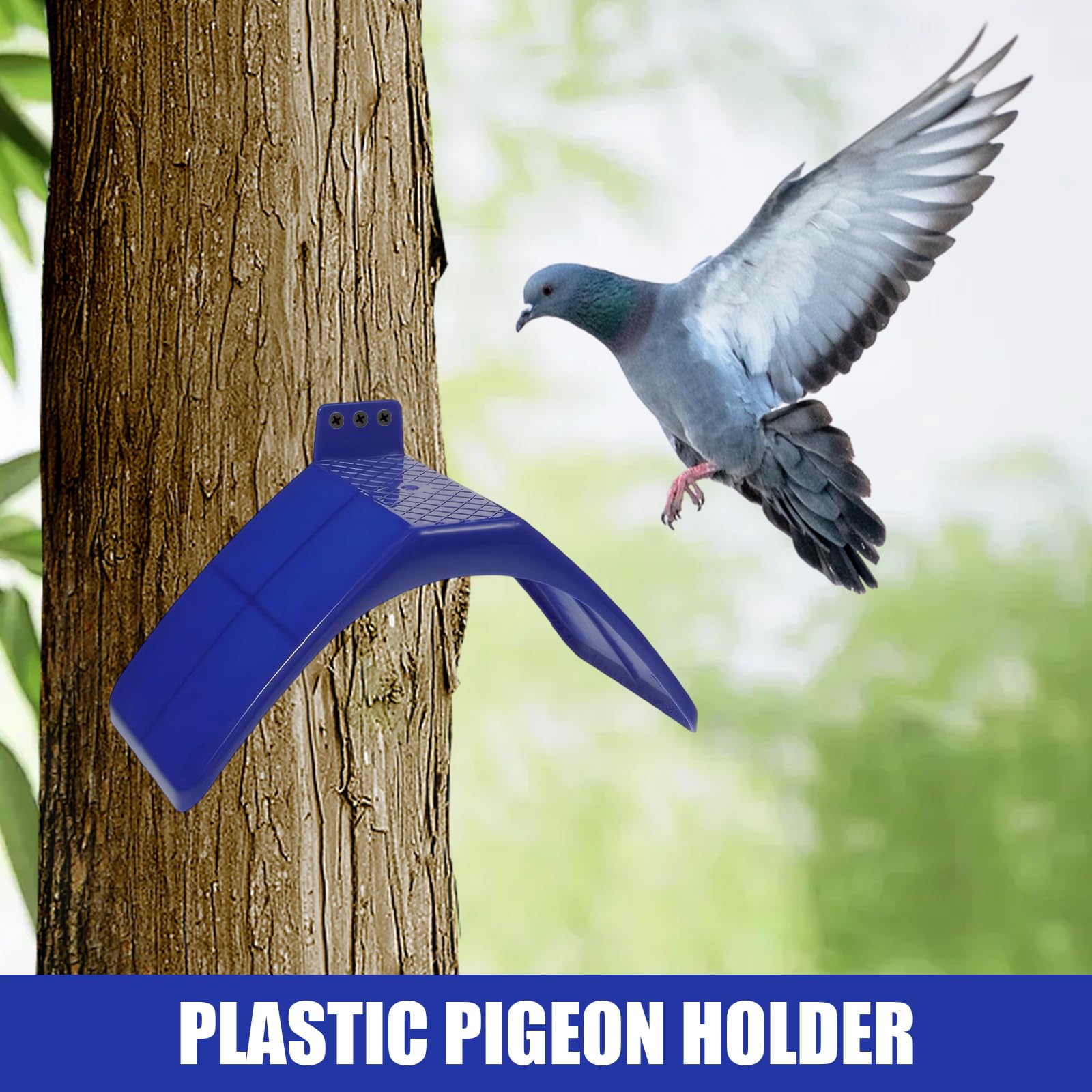 4 PCS Pigeons Rest Stand,Reusable Plastic Pigeon Perch,Non-slip Plastic Dove Support,Birdcage Accessories for Pigeon,Parrot and Other Birds,20 X 10 X 12 cm,Blue - Image 4