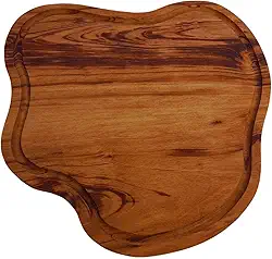 Tabua De Carne Churrasco Corte Rústica Tora Bolacha Grande Buffet Madeira Maciça