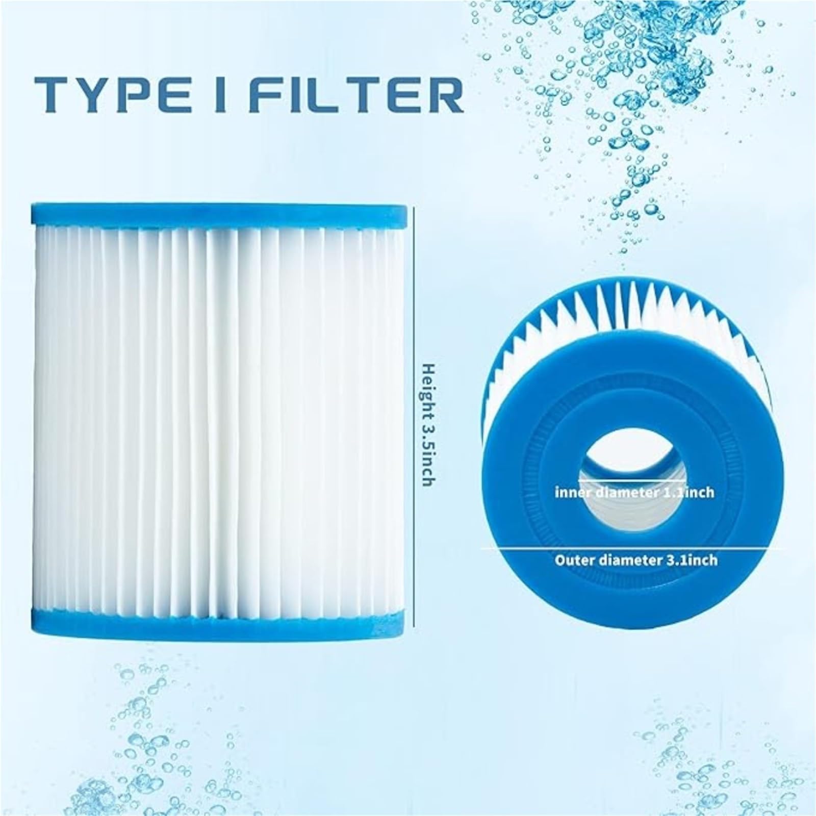 Cartouche Filtrante De Piscine De Type I, Compatible avec Les Vagues D'été, P53rx0330000(6pcs)