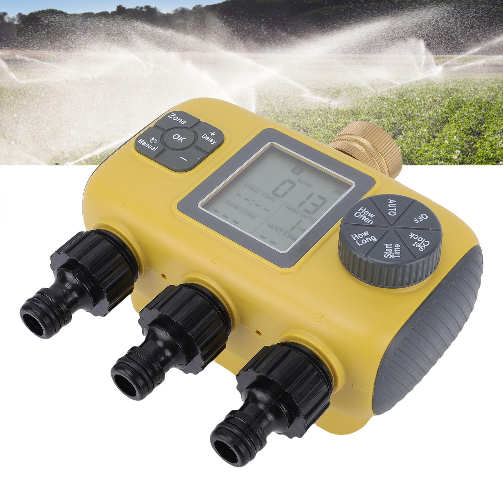 Sonew Timer da Giardino con Ritardo Pioggia IPX5 Modalità Automatica Manuale per Orto, Prato, Aiuola