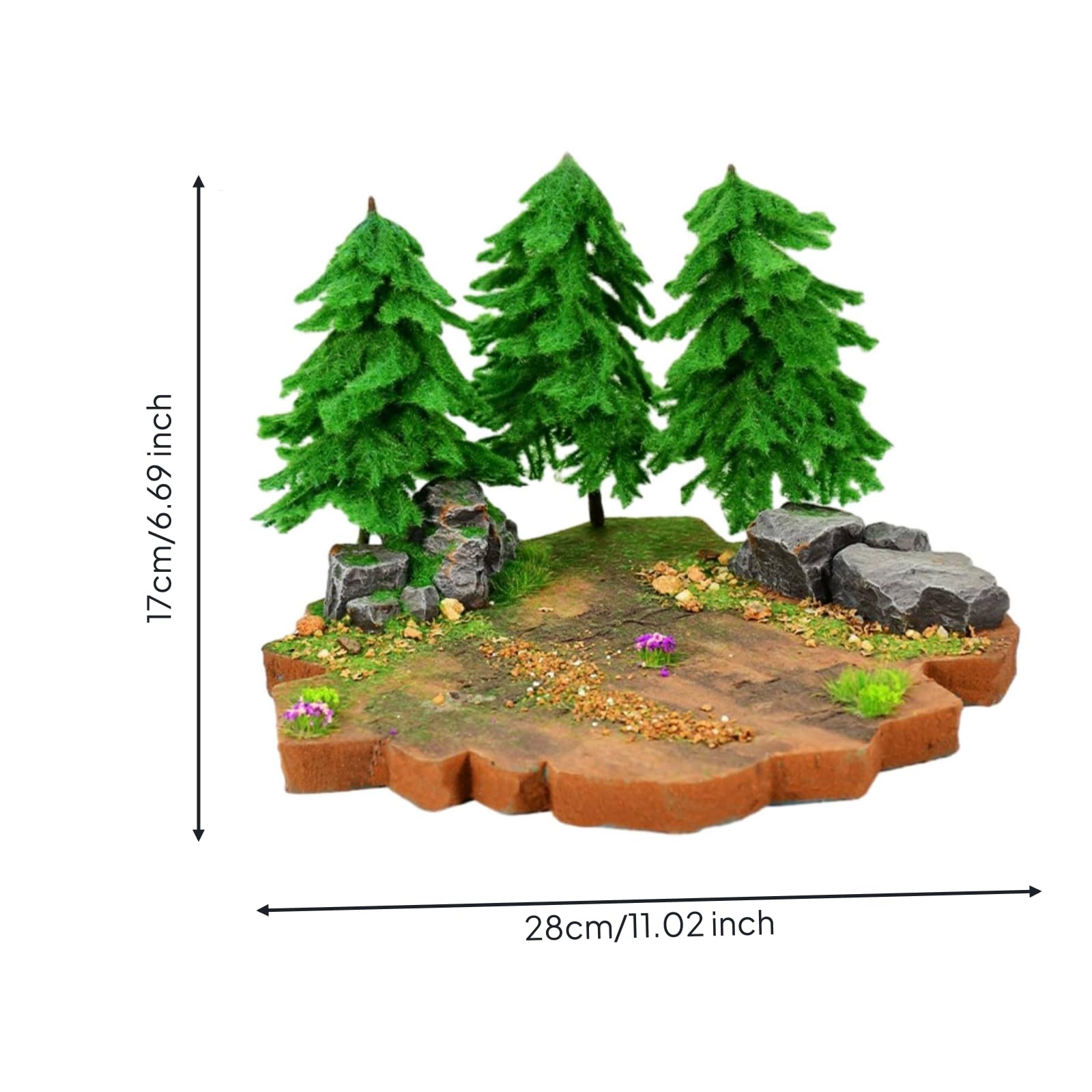 FytStycale Kit Diorama Fai da Te Realistico Paesaggio in Miniatura Decorativo Modellismo per Hobbisti, Scena Foresta