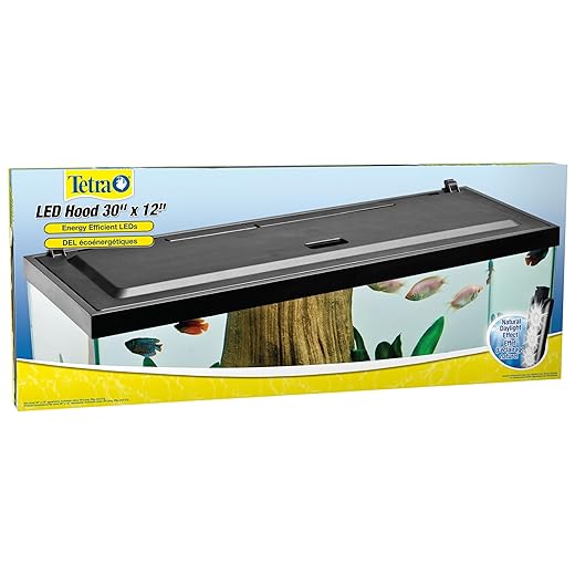 Tetra LED Hood 30 Inches by 12 Inches, Low-Profile Aquarium Hood with Hidden Lighting