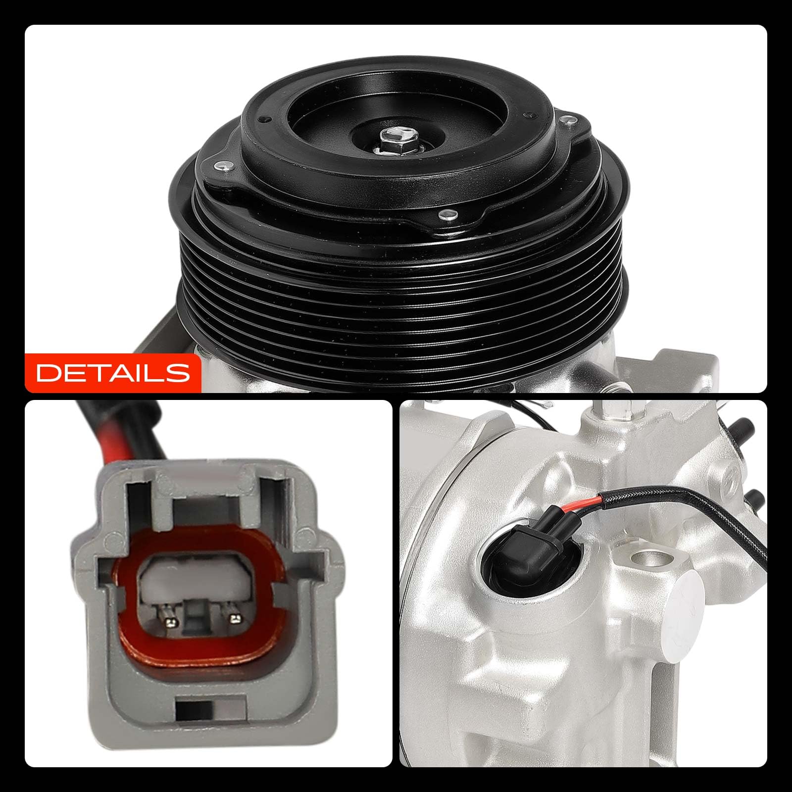 Frankberg Klimaanlagen Kompressor mit Kupplung Kompatibel mit M.e.g.a.n.e III Coupe DZ0/1 B3/BZ0/1 KZ0/1 M.e.g.a.n.e CC EZ0/1 (Grand) Scénic III JZ0/1 Replace# 926009944R, Öl vorbereift