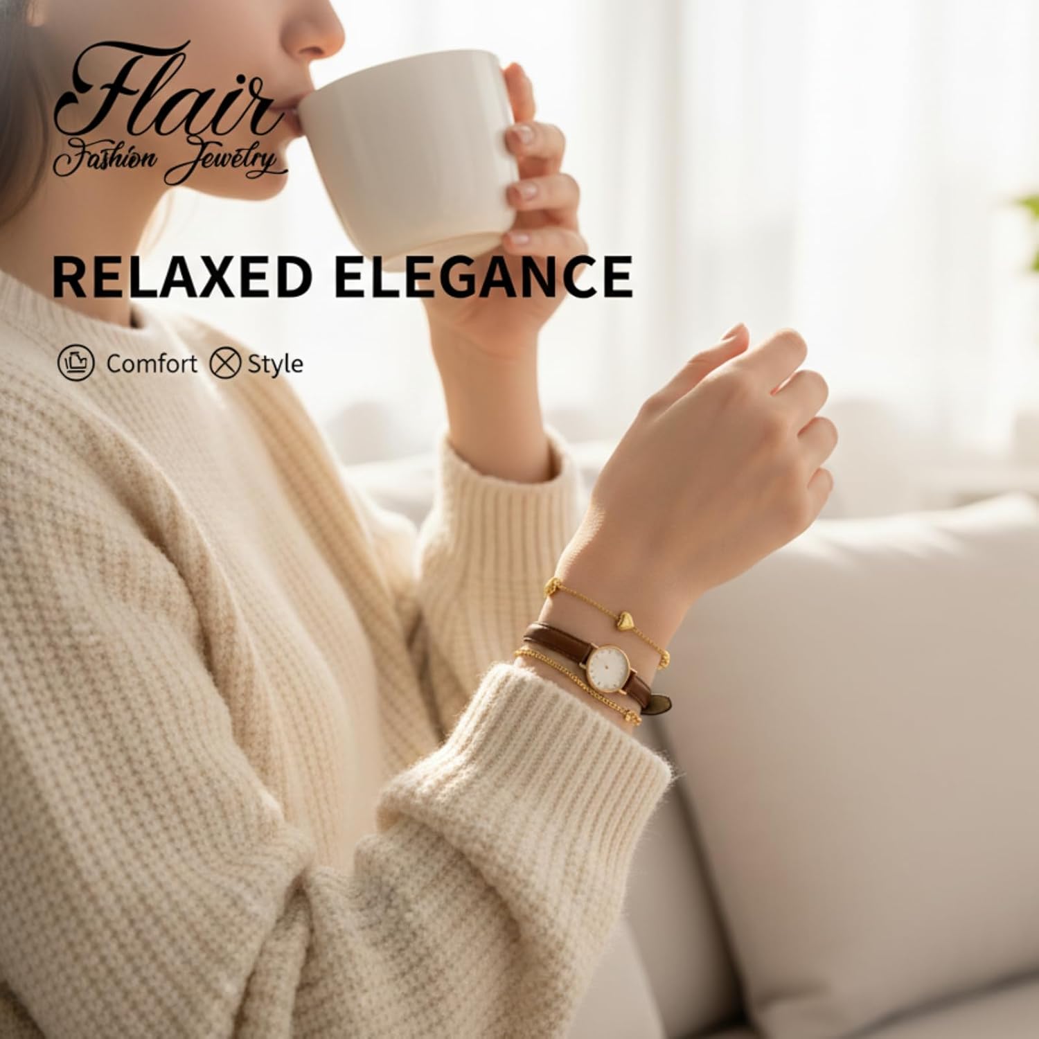 Dainty Gold Bracelet for Women, Puffy Heart Bracelet, Non Tarnish, Adjustable Chain, Cute Gold Jewelry, Trendy Bracelets for Women Gift - Image 4