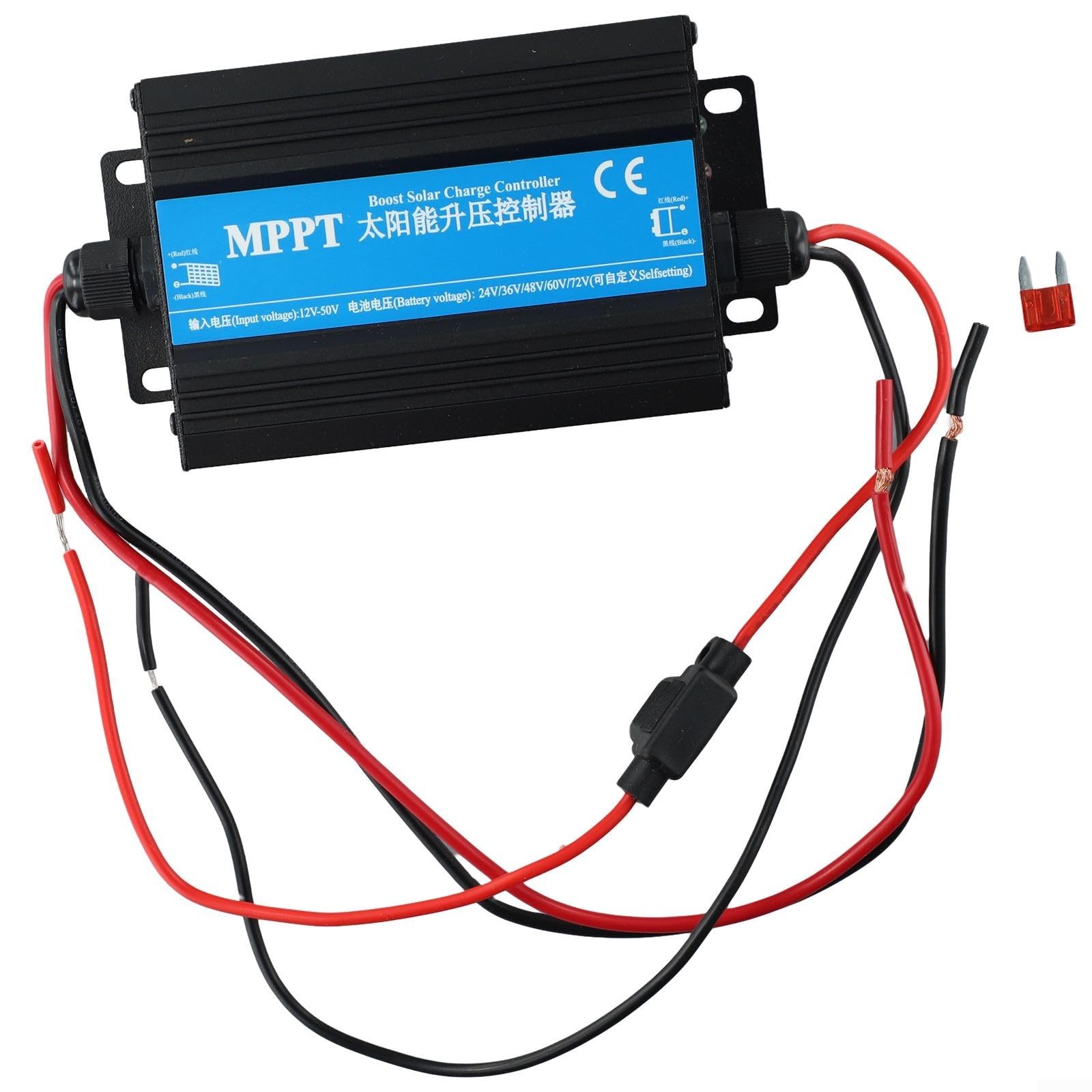 Controlador de carga solar MPPT de 300 W con pantalla digital para 24 V, 36 V, 48 V, 60 V, 72 V, para paquete de baterías