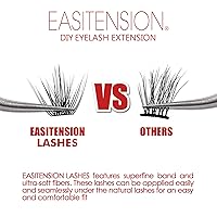 Vista 4 de Extensión de pestañas DIY, efecto 3D, deterrimiento individual, llamarada, pestañas, conjunto natural de pestañas, conjunto, extensión de pestañas