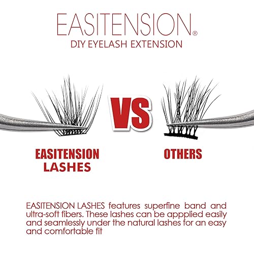 Miniatura 4 de ASITENSION - Extensión de pestañas, hazlo tu mismo, efecto 3D, conjunto natural de pestañas tradicionales individuales, extensión de pestañas