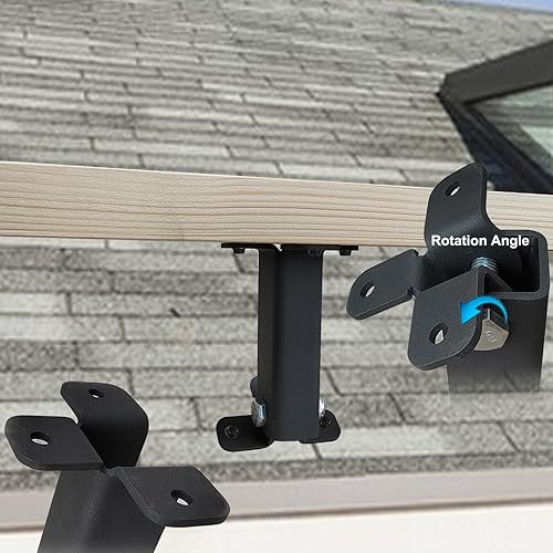 Miniatura 4 de Wpbhk Juego de 3 soportes elevadores de techo para pérgola, soportes de pérgola para montaje en techo resistente, soporte de techo ajustable,