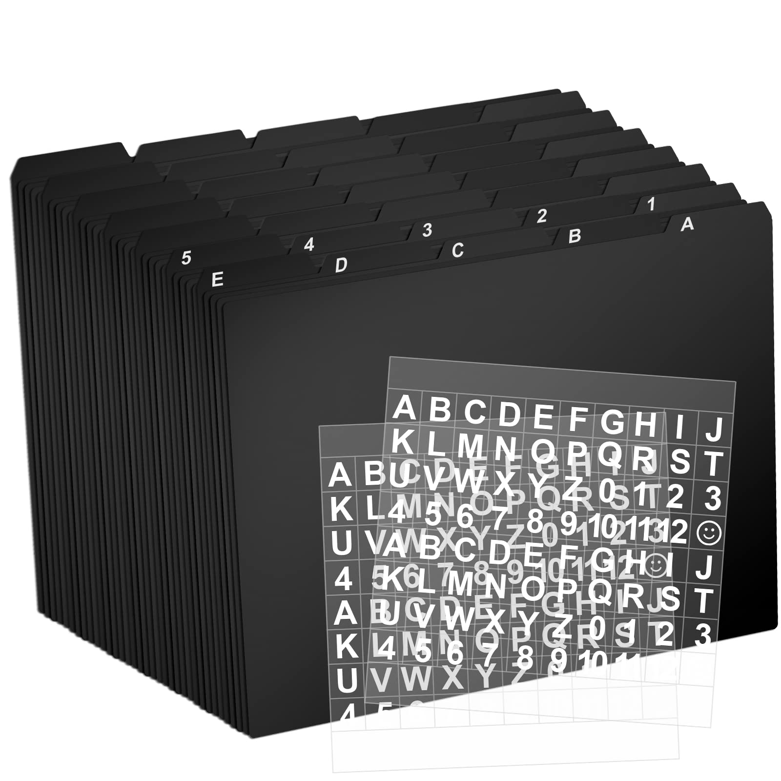 Amazon.com : 50 Pcs Tab File Guides Set with 2 Pcs Self Adhesive