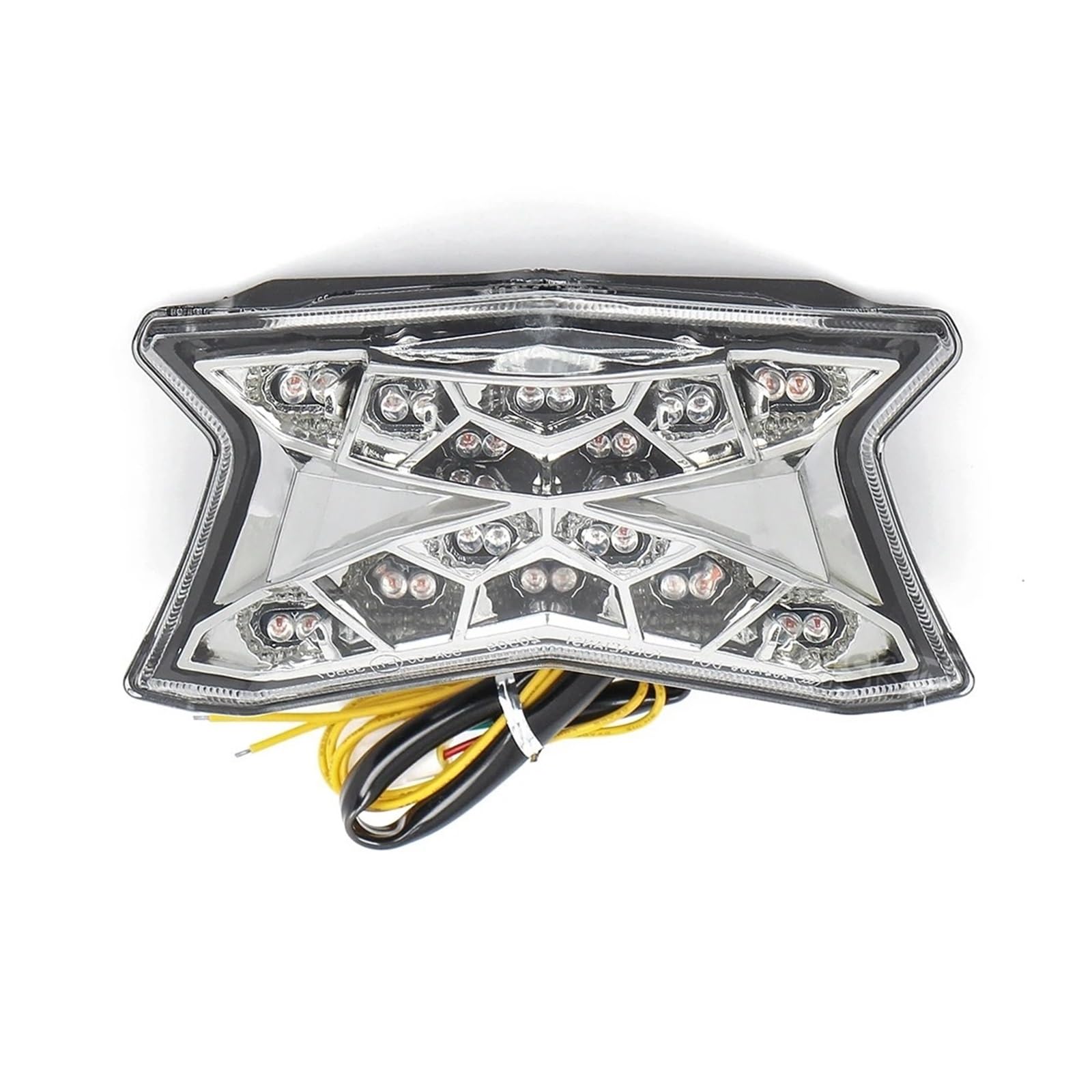 Luz Trasera Universal Moto con intermitentes LED y mica blanca 8
