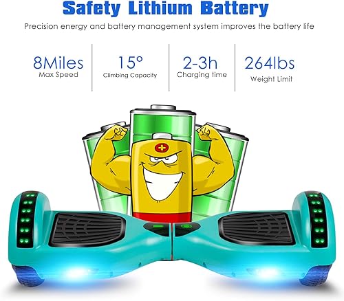 Miniatura 3 de LIEAGLE Hoverboard, 6.5 "auto equilibrio Scooter Hover Board con ruedas Bluetooth luces LED para niños adultos