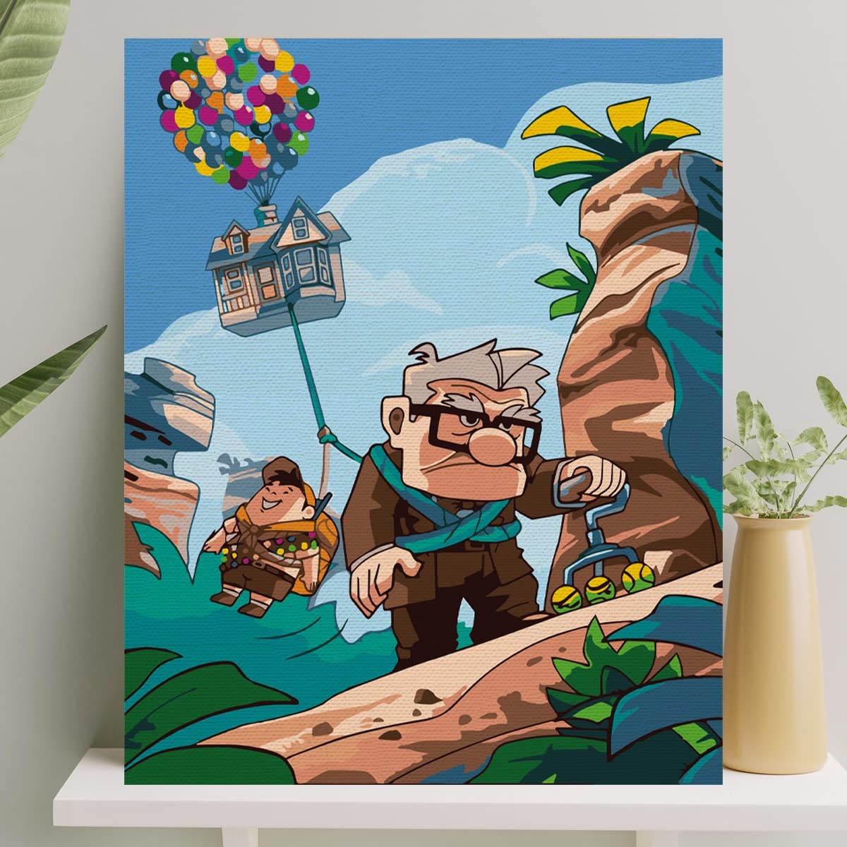 Palmiye Hobi Sanat Sayılarla Boyama Tuval Seti Fırça Boya Dahil (Çıtalı) 40x50 CM - Up