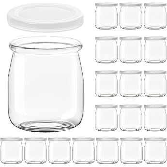 Winter Shore Joghurtgl ser mit Deckel Durchsichtige 200 ml 20 St ck