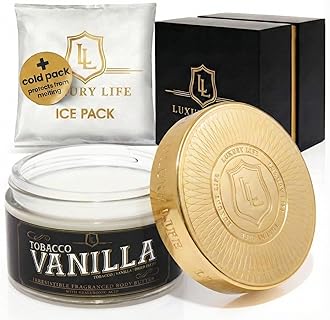 LUXURY LIFE BUTTER - Irresistibly Scented Body Butter with Hyaluronic Acid for Ultimate Moisture. Luxurious Natural Fragrance. Hydrates for a Non-Greasy Glamorous Glow, Tobacco Vanilla, 5 oz.