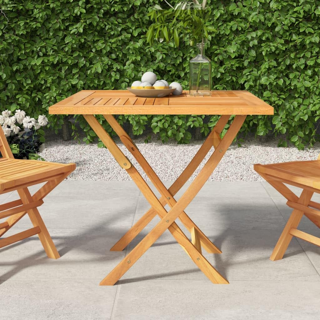 Tavoli da esterno pieghevoli, 85 x 85 x 76 cm, in legno massello di teak