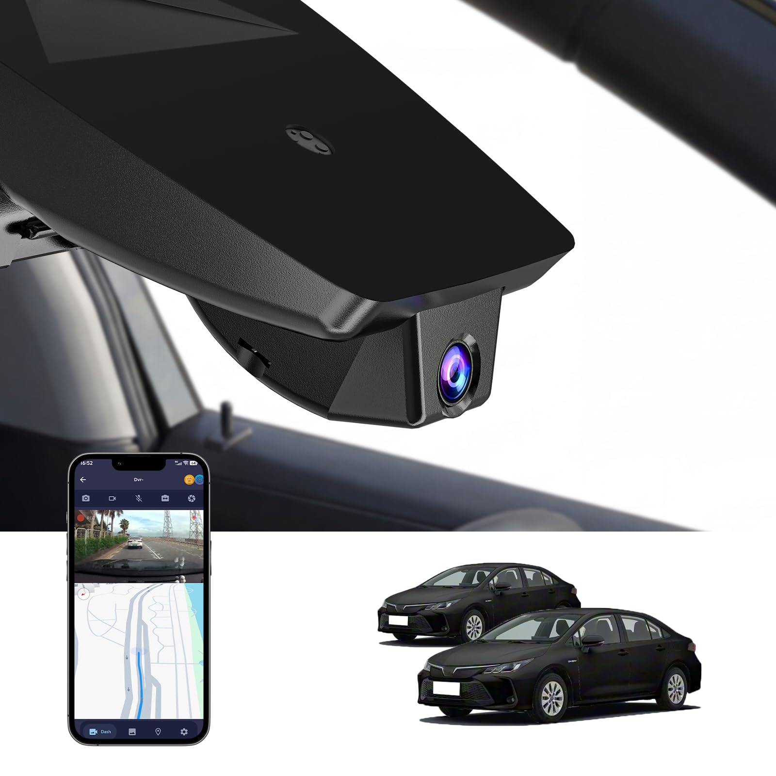 Single Channel 4K Dash Cam for Toyota Corolla 2023-2026 Sedan Hatchback Hybrid Not Corolla Cross OEM-Style 4K Image
