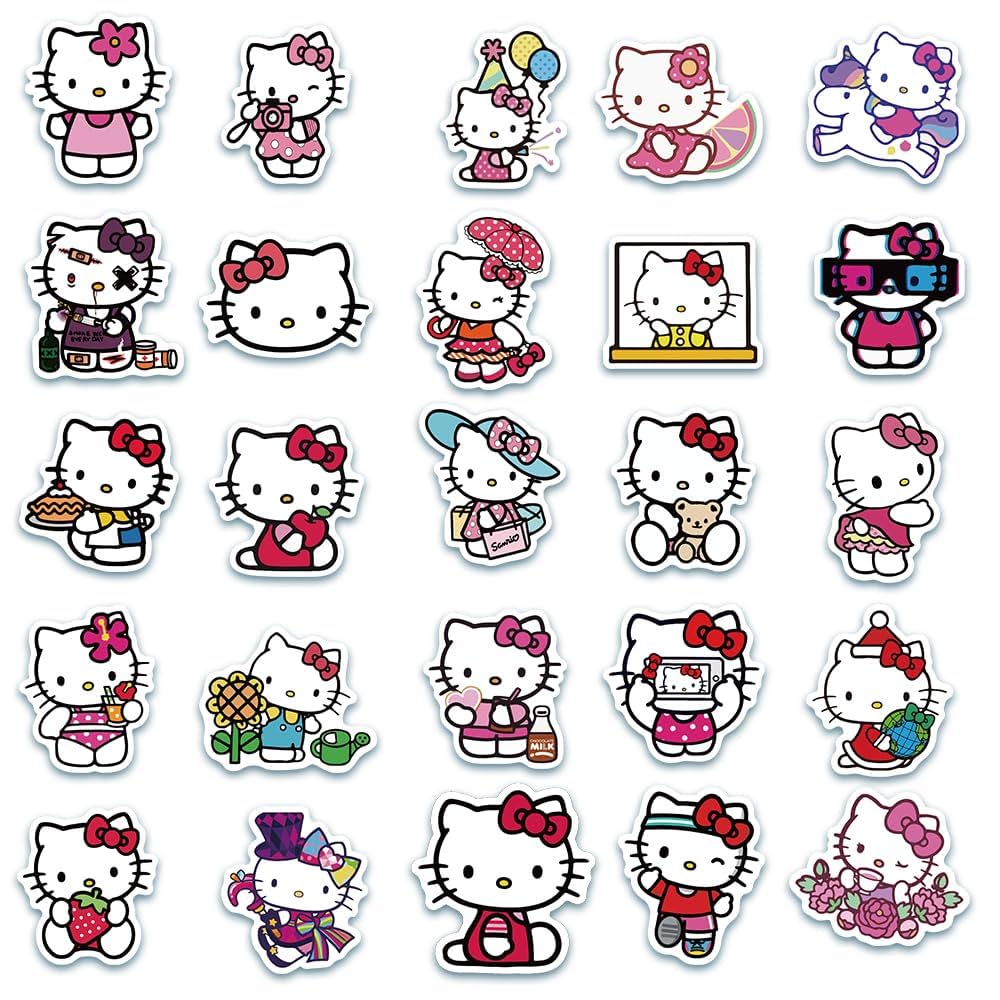Amazon.com: 50pcs Kawaii Hellokitty Stickers for Kids, Cute