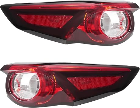 Tail Light Assembly For 2016-2023Mazda CX-9,LED Tail Lamp Light with Halogen Turn Signal,Left Driver+Right Passenger Side Brake Light Replacement