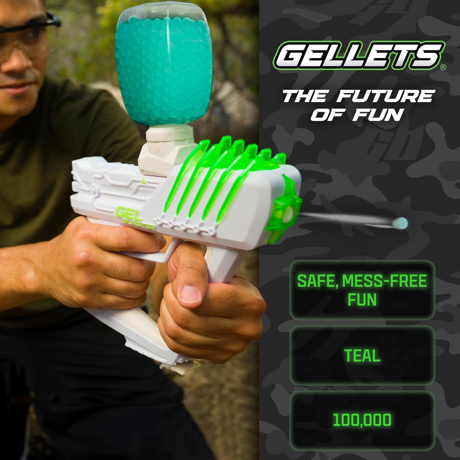 Gel Blaster 50.000 Gellets Nachfüllmunition - Teal, Hergestellt für Gel Blaster - Ungiftige, wasserbasierte Gelkugeln, für Personen ab 14 Jahren