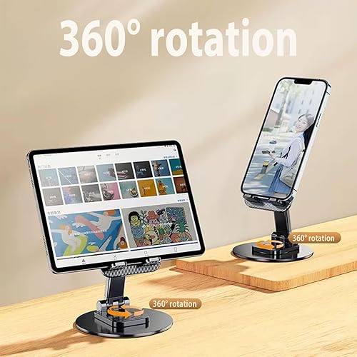 Miniatura 3 de Foldable Phone Stand for Desk - Height Adjustable Phone Stand Portable Cellphone Cradle Desktop Dock Compatible with iPhone 15 14 13 Pro Max Mini,