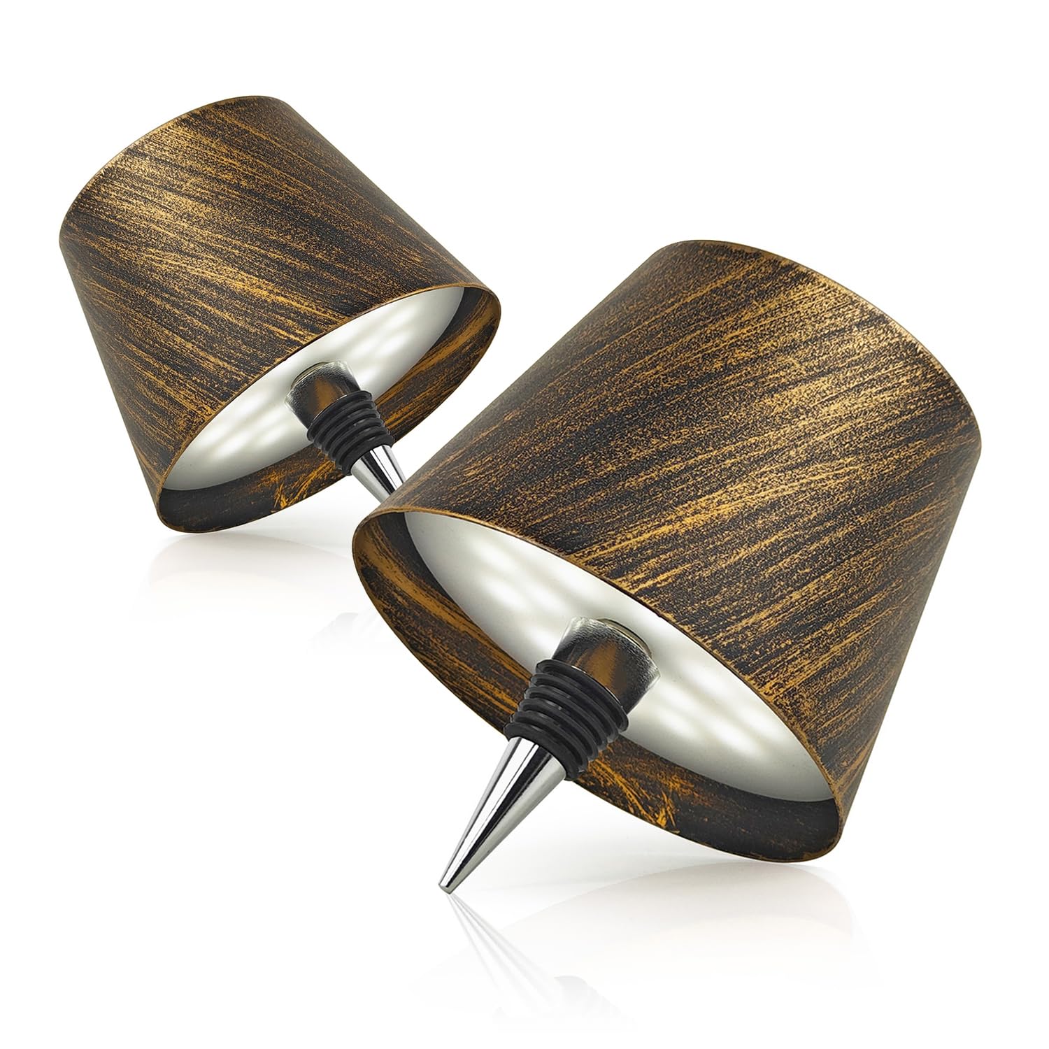 MU LIN Wiederaufladbare Flaschenlampe, kabellose Tischlampe, Touch-Steuerung, 3 Farbtemperaturmodi, dimmbar, für Wohnzimmer, Restaurant