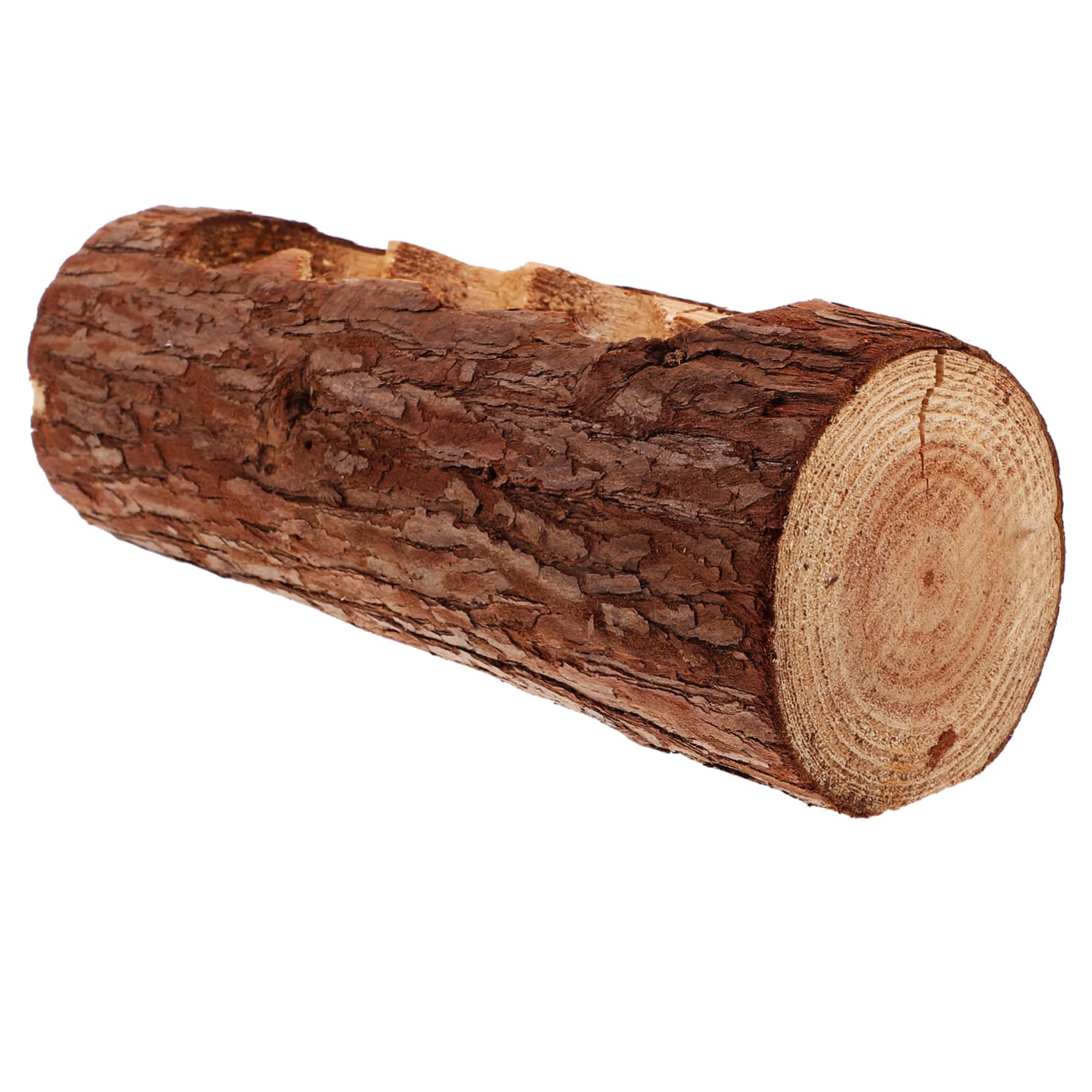 BESPORTBLE 1pc Wooden Flower Pot for Succulent Plants Natural Wood Craft Decoration for Balcony Garden and Home Decor Rustic Log Style Planter for