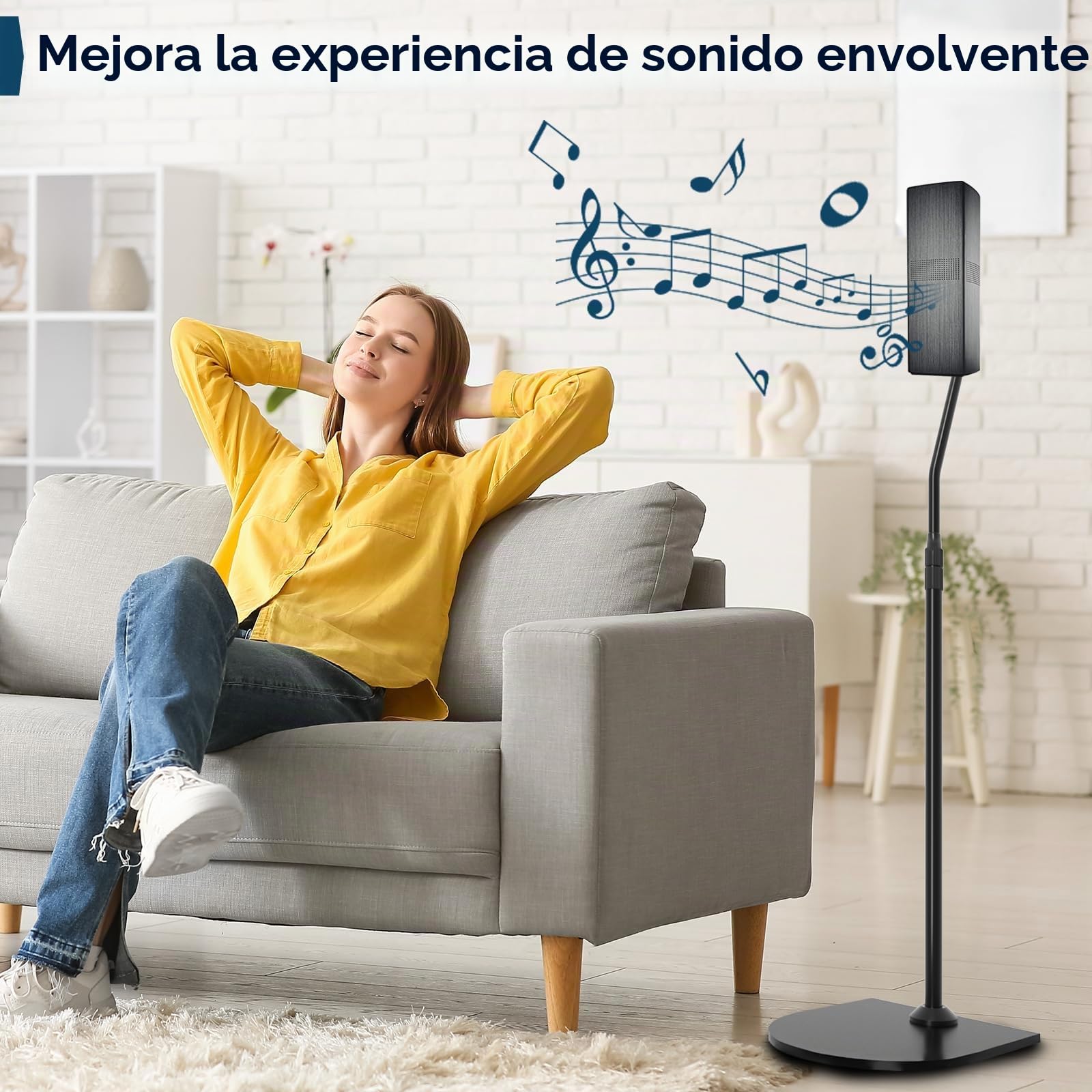 Soporte de altura ajustable para soporte de altavoz Bose, con soporte Slideconnect, para altavoces Bose Surround, Surround 700, OmniJewel Lifestyle 650, CineMate GS Serie II, para OmniJewel