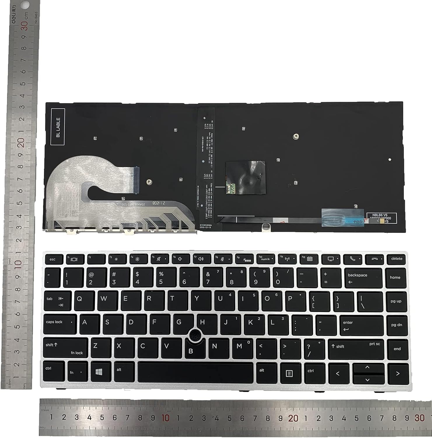 Laptop Replacement US Layout with Backlight with Pointing Keyboard for HP Elitebook 840 G5 G6 745 G5 L14377-001 L11307-001 w