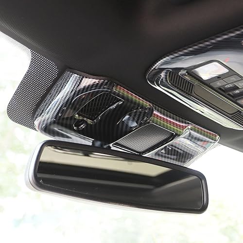 Miniatura 4 de Korlot Fibra de carbono Interior espejo retrovisor soporte panel cubierta Trim Accesorios para Ford F150 2021+