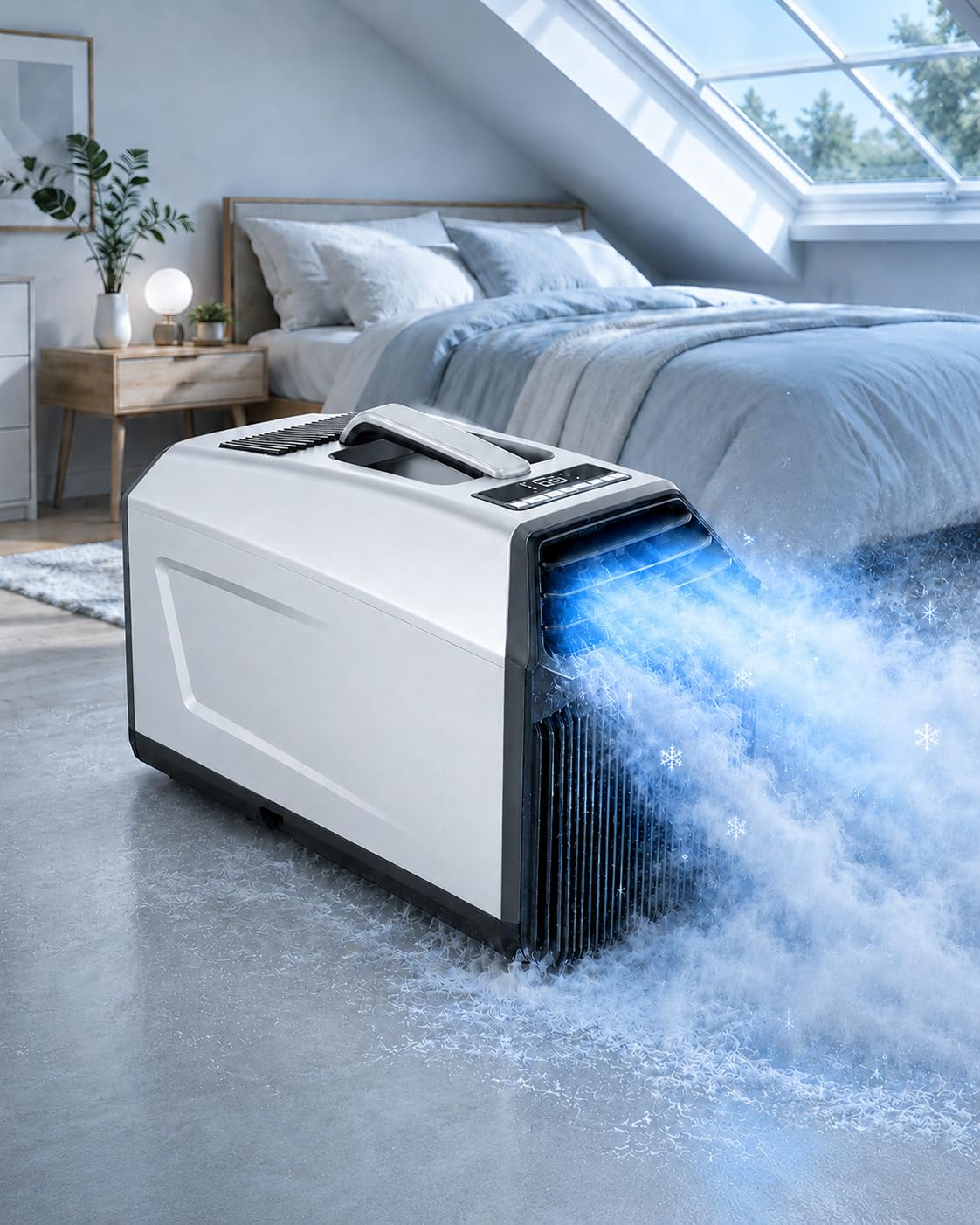 Forplubossmmp Multicolor 5100 Btu Camping Ac, Portable Tent Air Conditioner, Features A Dual-Duct Design, Automatic Evaporation (Eliminating The Need For Drainage), A Cooling Coverage Area Of ​​8–10 M² Silver-Gray