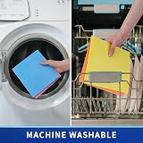 MR.SIGA Reusable Dish Cloths, Cellulose Sponge Cloth for Kitchen, Absorbent Cleaning Cloth, 10 Pack, Multi Colors - 5